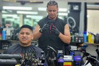 Mervin Cutz, barber at Casablanca Barber Shop